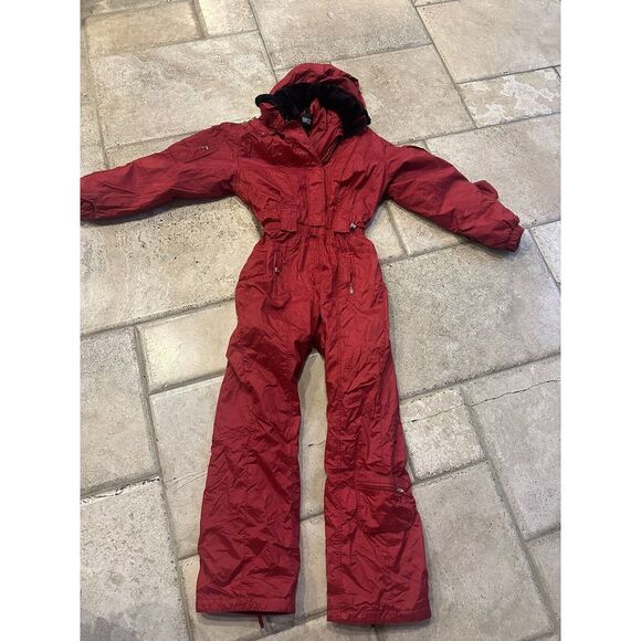 NILS Jackets & Blazers - VTG Nils Ski Suit 1 Pc Snowsuit Snow Bib Apres Faux Fur Collar WOMENS 10 USA